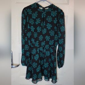 Bar III Floral Sheer Dress‎ Size Medium